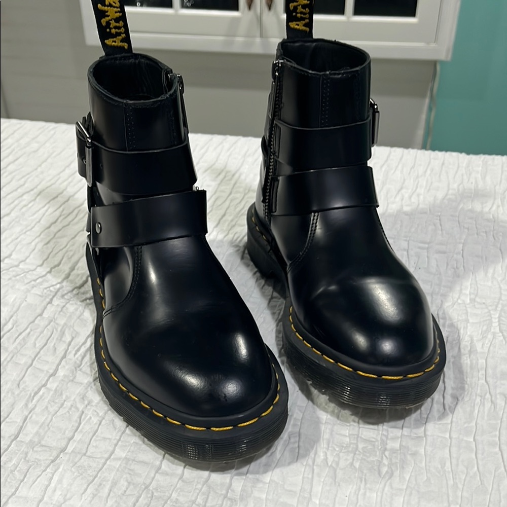 Dr.Martens boots Jaimes Leather Harness Chelsea Boot Black Leather Boots unisex‎